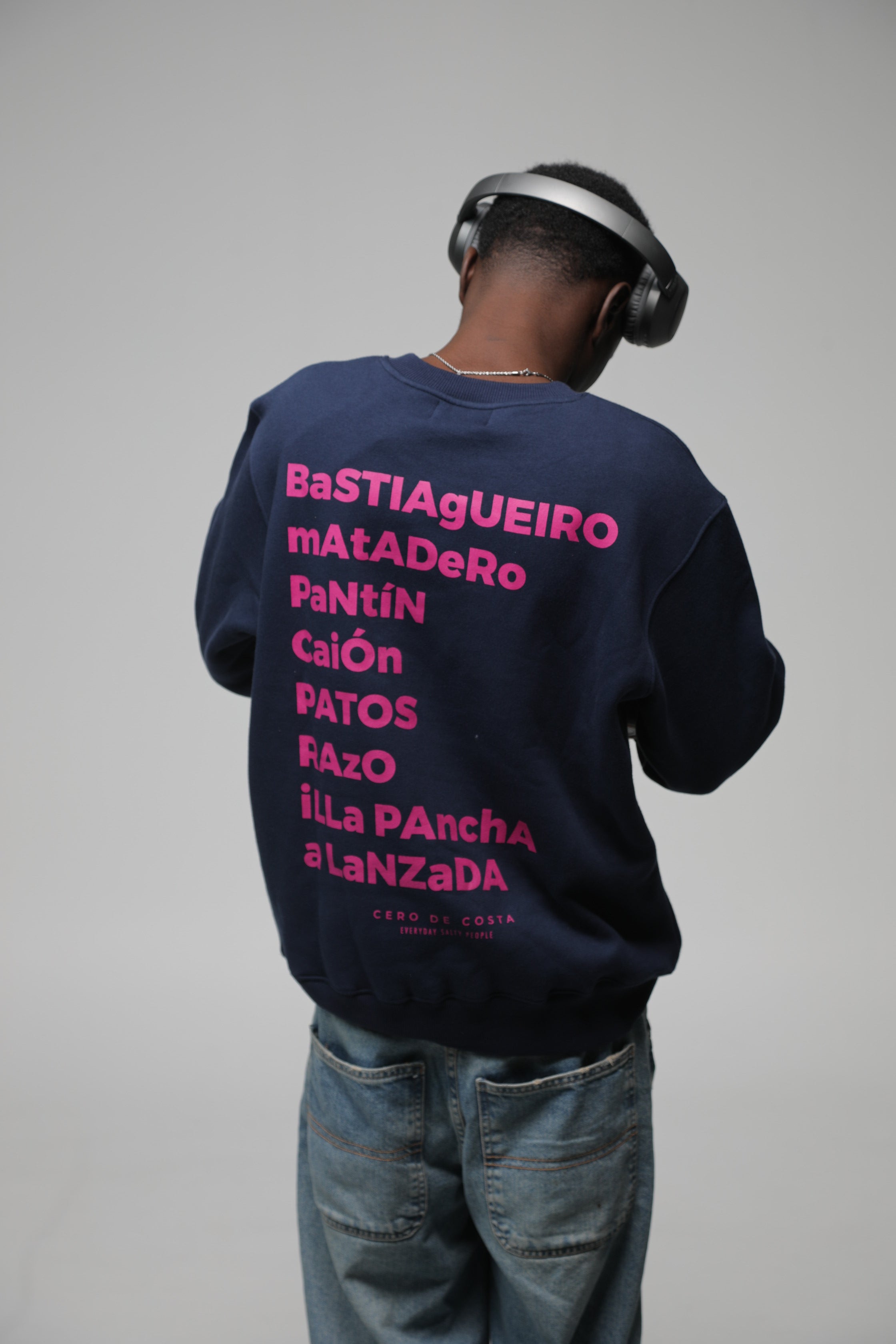 SUDADERA MARINO/ROSA CERO DE COSTA PLAYAS SURF